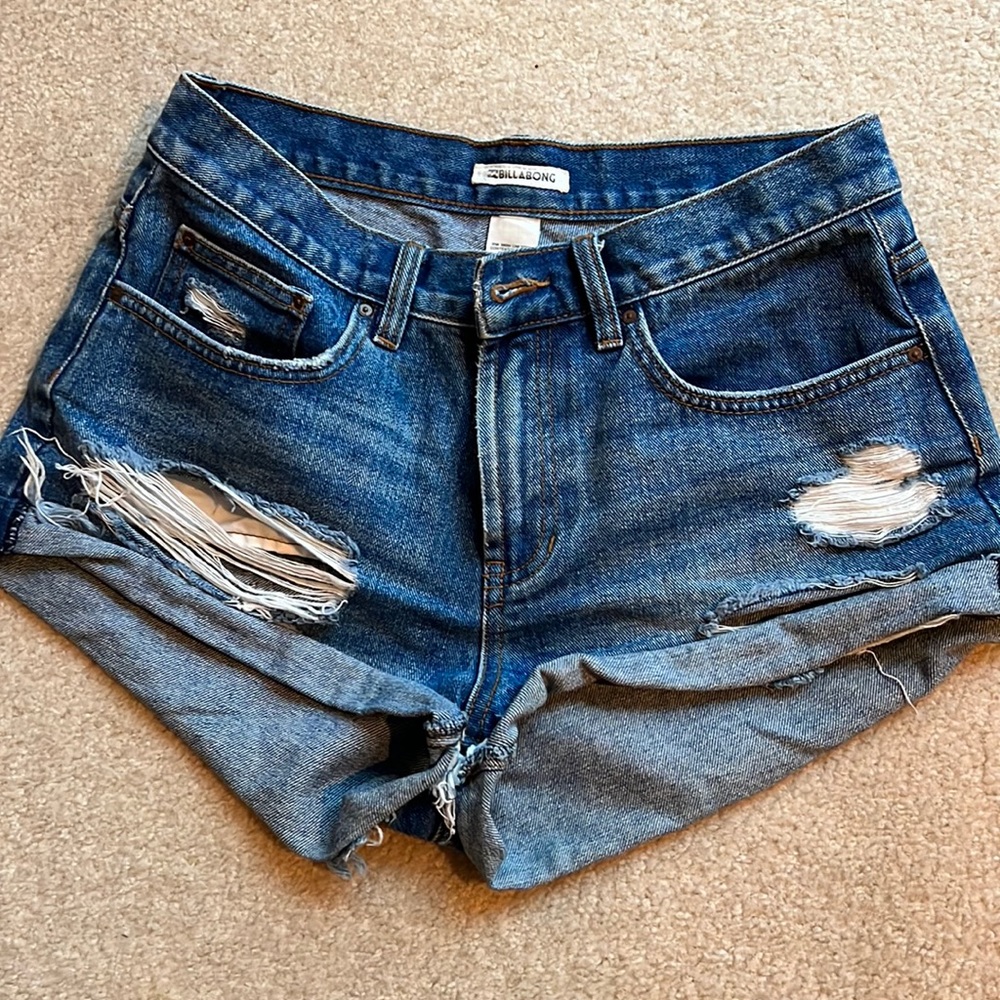 Billabong cuffed jean shorts